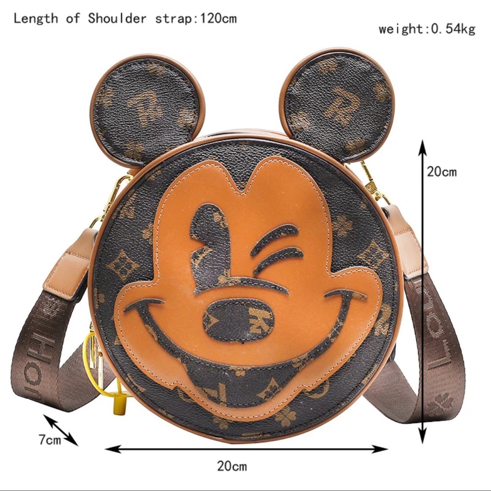 ✨$450✨ WATER PROOF MICKEY MOUSE ZIPPER CROSSBODY BAG Disney land - Picture 4 of 14